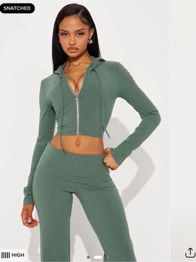 Fashion Nova Karly Snatched Pants Set Olive